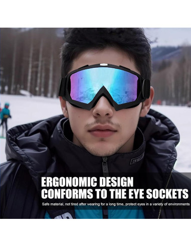 Gafas de Motocross Immoono con Cubre Cara Balaclava Verde