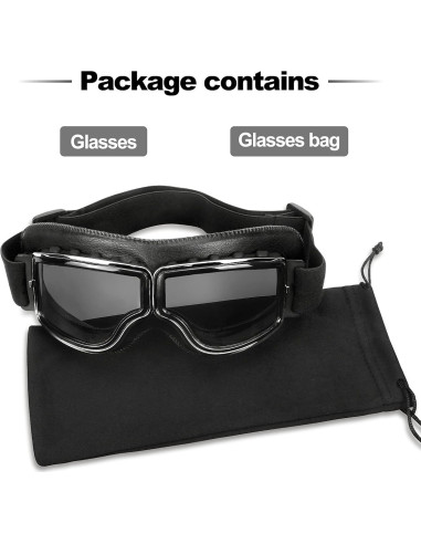 Gafas de Motociclismo YOTAWA Vintage Unisex Anti-Rayones