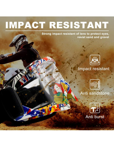 Gafas de Motocross ZukMi Marco Graffiti Lente Clara