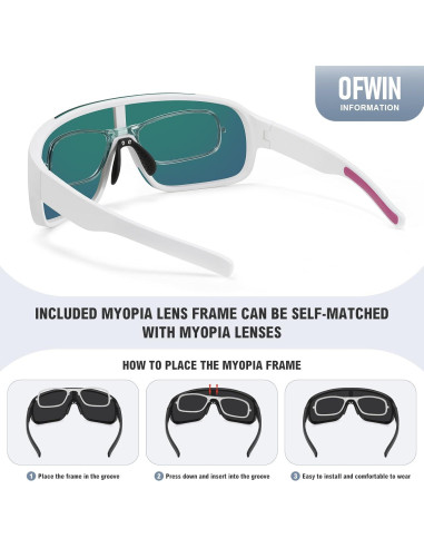 Gafas de sol deportivas Ofwin UV400 para pesca y running