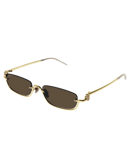 Gafas de sol Gucci GG1278S Oro Marrón Unisex 55mm Gafas de sol Gucci GG1278S Oro Marrón Unisex 55mm