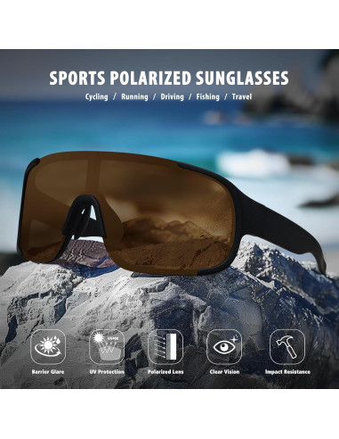 Gafas de sol deportivas Ofwin UV400 para pesca y running
