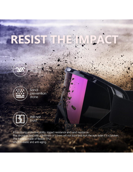 Gafas de Motocicleta GGBuy ATV UV400 Antivaho Ajustables Gafas de Motocicleta GGBuy ATV UV400 Antivaho Ajustables