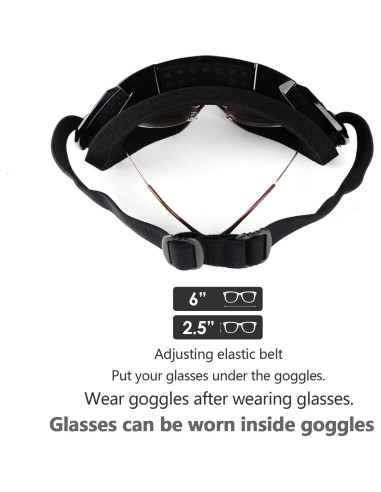 Gafas de Motocicleta GGBuy ATV UV400 Antivaho Ajustables