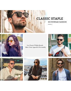 Gafas de Sol GQUEEN GQO6 Polarizadas Clásicas para Hombres y Mujeres 2