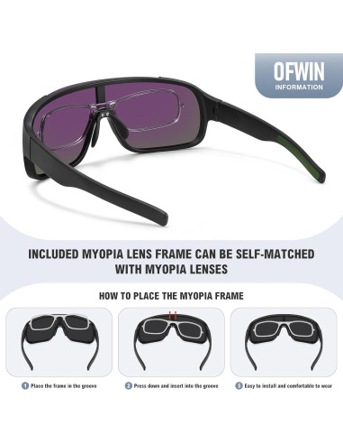Gafas de sol deportivas Ofwin UV400 para ciclismo y pesca