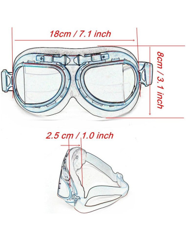 Gafas de Motocicleta Evomosa MG55-YS Antiniebla y Polvo