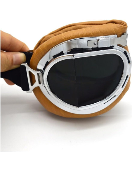 Gafas de Motocicleta Evomosa MG55 Plata Humo Antiempañantes Gafas de Motocicleta Evomosa MG55 Plata Humo Antiempañantes