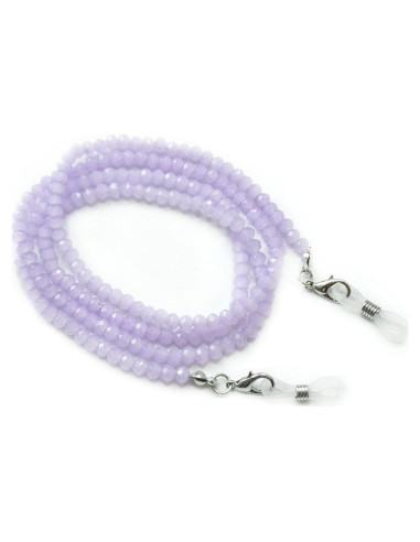 Cadena de Gafas de Cristal Lila para Mujeres 75 cm