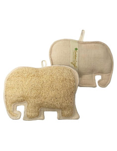 Esponja de Lufa Elefante Dorada 19x14cm Esterilizada Natural