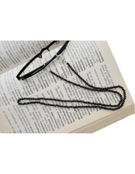 Cadena de Gafas de Cristal Negro para Mujeres 75cm Cadena de Gafas de Cristal Negro para Mujeres 75cm