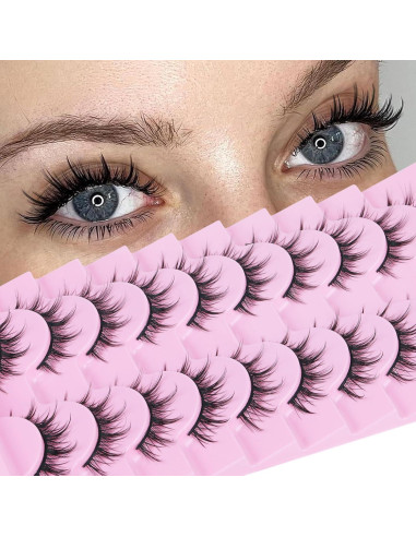 Pestañas Postizas FANXITON Manga 14mm Efecto Natural 10 Pares
