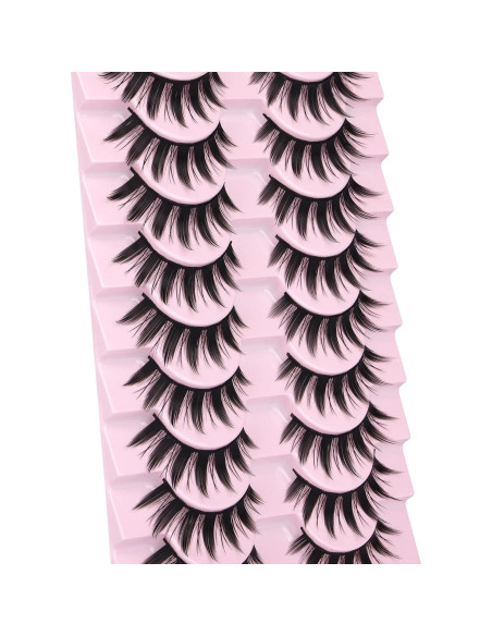 Pestañas Postizas FANXITON 16mm Estilo Japonés 10 Pares Pestañas Postizas FANXITON 16mm Estilo Japonés 10 Pares