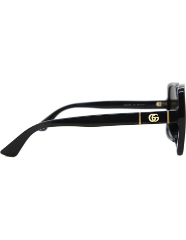 Gafas de sol cuadradas Gucci para mujer - Negro - 56mm