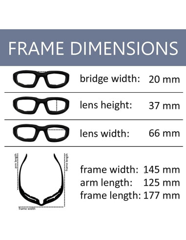 Paquete de 3 Gafas de Motocicleta Acolchadas UV400