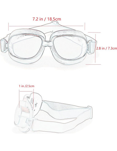 Gafas de piloto vintage Kucehiup UV protección y plegables