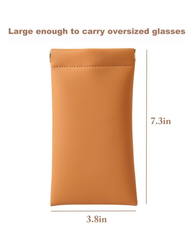 Estuche para Gafas MEIBOOCH Naranja Grande con Tapa