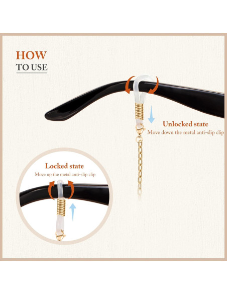 Cadena de Gafas EASY READ para Mujeres, Soporte Elegante 62cm Cadena de Gafas EASY READ para Mujeres, Soporte Elegante 62cm