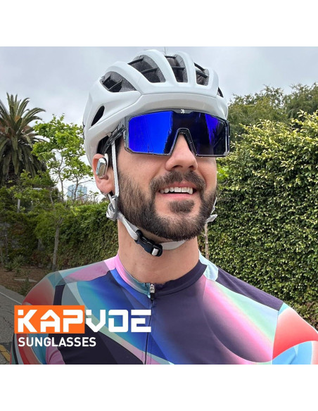 Gafas de Ciclismo KAPVOE Polarizadas UV400 para Hombres y Mujeres Gafas de Ciclismo KAPVOE Polarizadas UV400 para Hombres y Mujeres