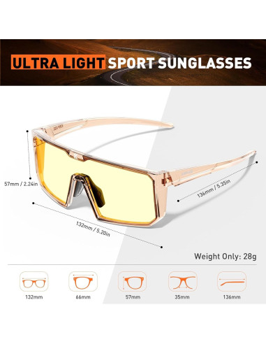 Gafas de Ciclismo KAPVOE Polarizadas UV400 para MTB
