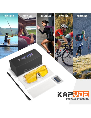Gafas de Ciclismo KAPVOE Polarizadas UV400 para MTB