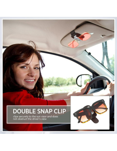 Soporte de Gafas Mudder para Coche Clip Visera Café