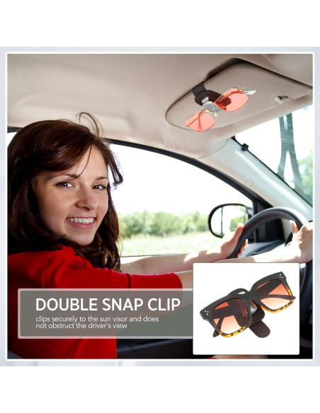 Soporte de Gafas Mudder para Coche Clip Visera Café Soporte de Gafas Mudder para Coche Clip Visera Café