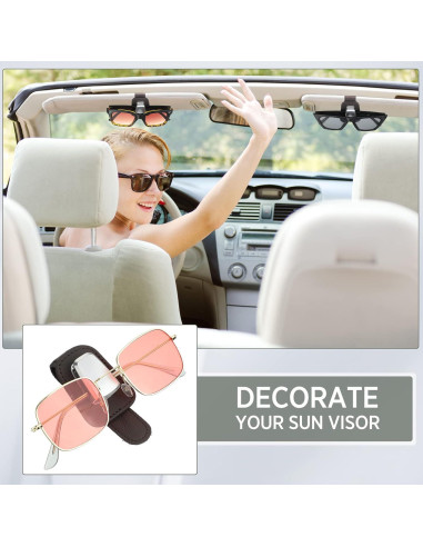 Soporte de Gafas Mudder para Coche Clip Visera Café