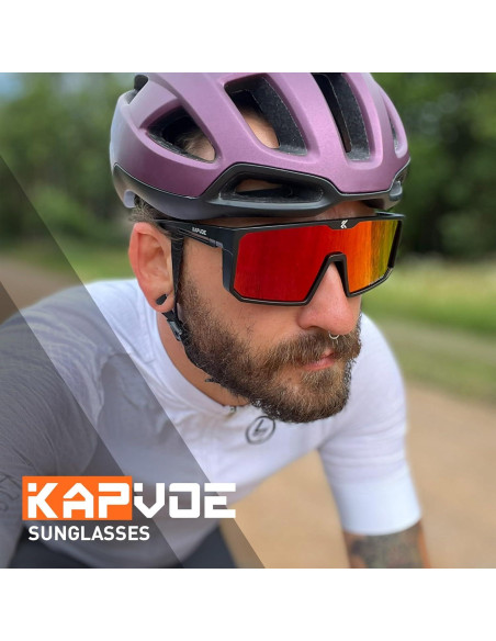 Gafas de Ciclismo KAPVOE Polarizadas UV400 para MTB Gafas de Ciclismo KAPVOE Polarizadas UV400 para MTB