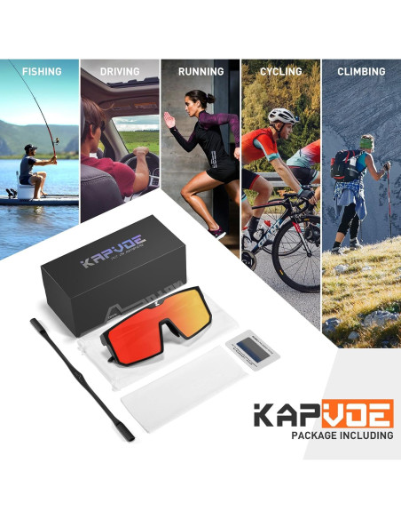 Gafas de Ciclismo KAPVOE Polarizadas UV400 para MTB Gafas de Ciclismo KAPVOE Polarizadas UV400 para MTB