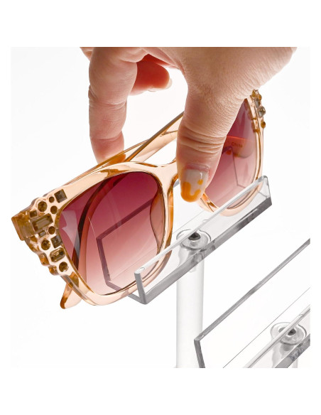 Soporte Acrílico para Gafas MOOCA 4 Niveles 2 Piezas Soporte Acrílico para Gafas MOOCA 4 Niveles 2 Piezas