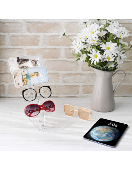 Soporte Acrílico para Gafas MOOCA 4 Niveles 2 Piezas Soporte Acrílico para Gafas MOOCA 4 Niveles 2 Piezas