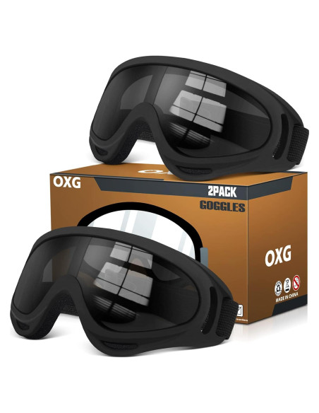 Gafas de Motocicleta OXG 2 Pares Ajustables UV y Polvo Gafas de Motocicleta OXG 2 Pares Ajustables UV y Polvo