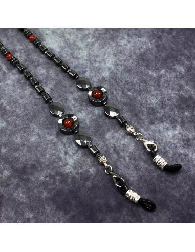 Cadena para Gafas ALBATROSART con Cuentas de Piedra Natural