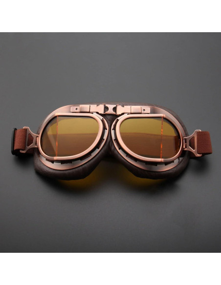 Gafas de Motocicleta MUXSAM Vintage UV400 Amarillo Gafas de Motocicleta MUXSAM Vintage UV400 Amarillo