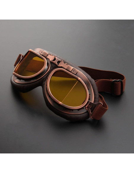 Gafas de Motocicleta MUXSAM Vintage UV400 Amarillo Gafas de Motocicleta MUXSAM Vintage UV400 Amarillo