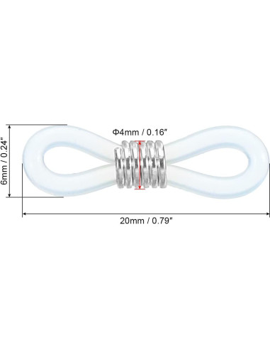 Conector de Cadena para Gafas PATIKIL Ajustable de Silicona