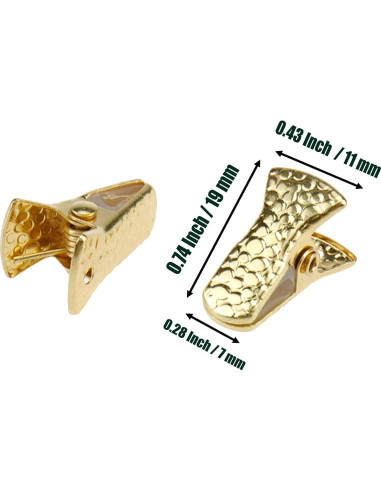 Clips de Cadena Dorados Chinflly - 20 Pcs Multiusos