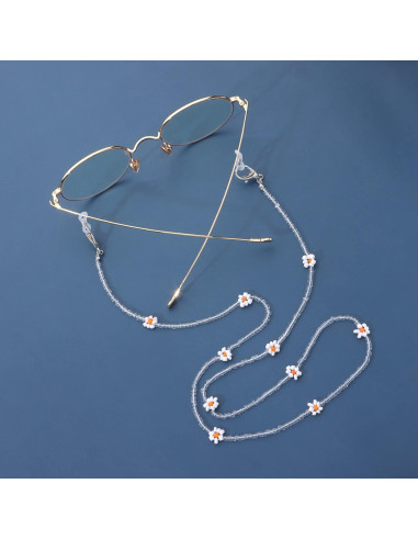 Cadena para Gafas ChenLanLan con Perlas de Flores Coloridas