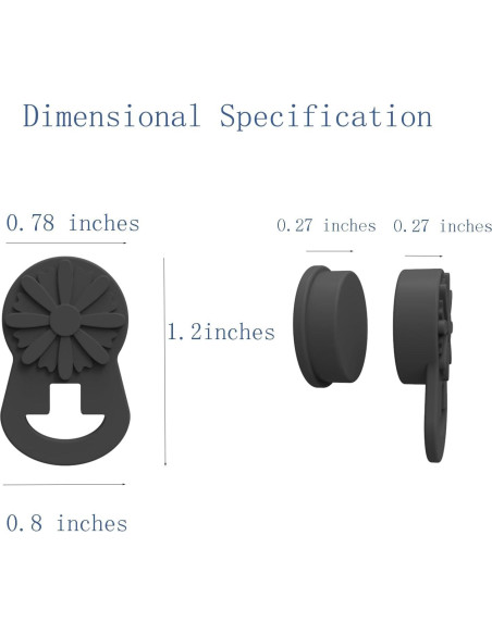 Soporte Magnético para Gafas de Silicona - 2 Clips Estilo Margarita Soporte Magnético para Gafas de Silicona - 2 Clips Estilo Margarita
