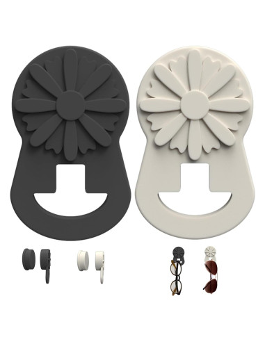 Soporte Magnético para Gafas de Silicona - 2 Clips Estilo Margarita