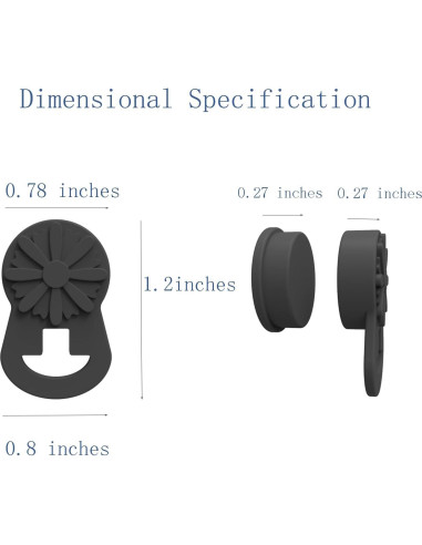 Soporte Magnético para Gafas de Silicona - 2 Clips Estilo Margarita