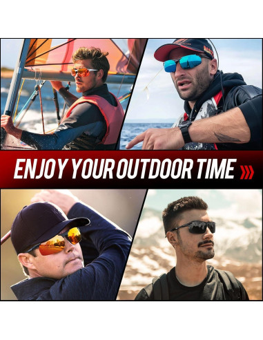 Gafas de sol polarizadas LINVO para hombres, ultraligeras UV400