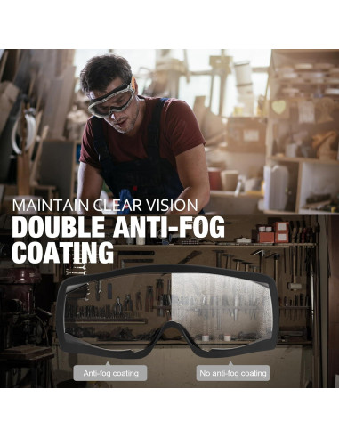 Gafas de Seguridad MELASA Antivaho y Antirayaduras para Laboratorio