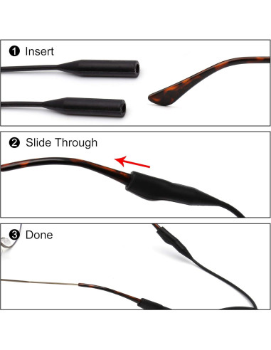 Soporte de Gafas JM Silicona Elástica Impermeable 3 Pzs
