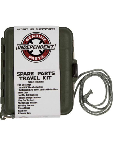 Kit de Piezas de Repuesto para Patineta Independent - Rodamientos, Gomas, Tornillos