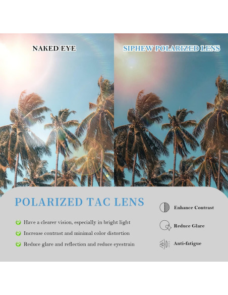 Gafas de sol polarizadas SIPHEW para mujeres UV400 marrones Gafas de sol polarizadas SIPHEW para mujeres UV400 marrones