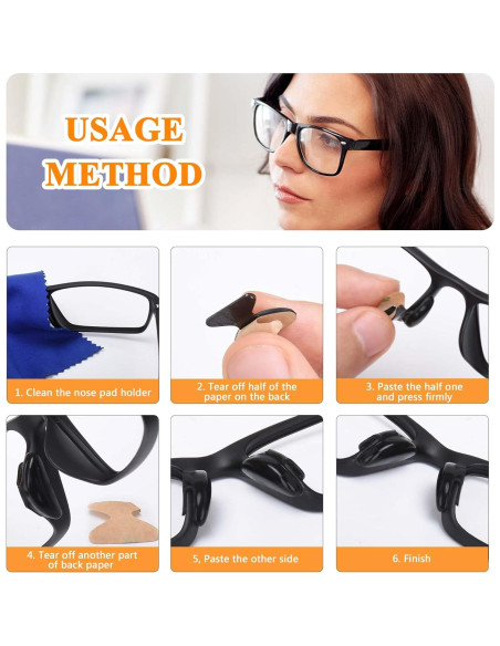 Almohadillas Adhesivas para Gafas SooGree 8 Pares Silicona Almohadillas Adhesivas para Gafas SooGree 8 Pares Silicona
