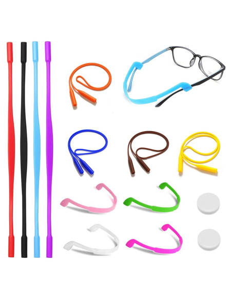 12 Correas de Gafas de Silicona para Niños y Adultos 12 Correas de Gafas de Silicona para Niños y Adultos