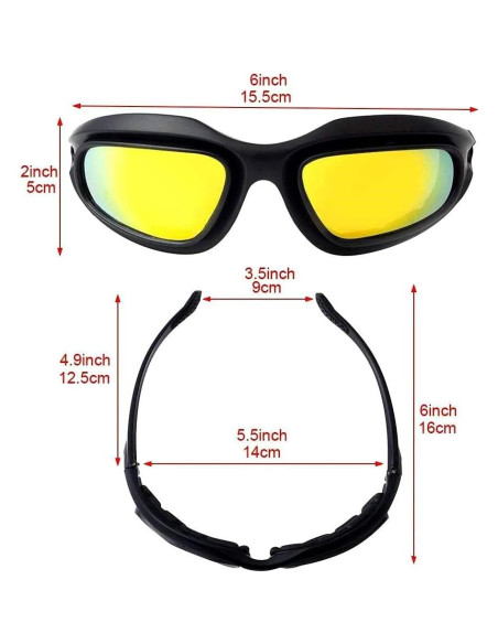 Gafas de Montar KEMIMOTO con 4 Lentes UV400 para Motocicleta Gafas de Montar KEMIMOTO con 4 Lentes UV400 para Motocicleta